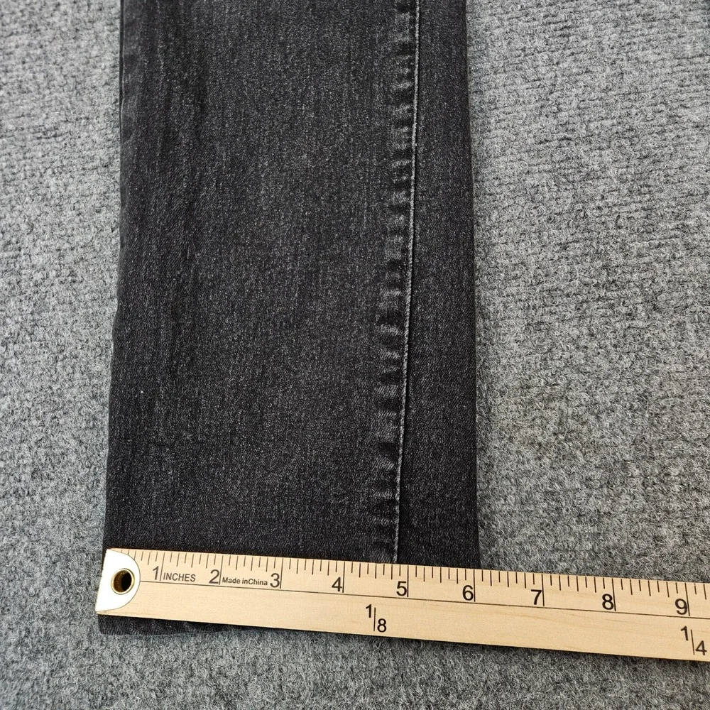 True Religion Geno Boys Relaxed Slim Jeans Faded Black Size 12 Horseshoe Stitch